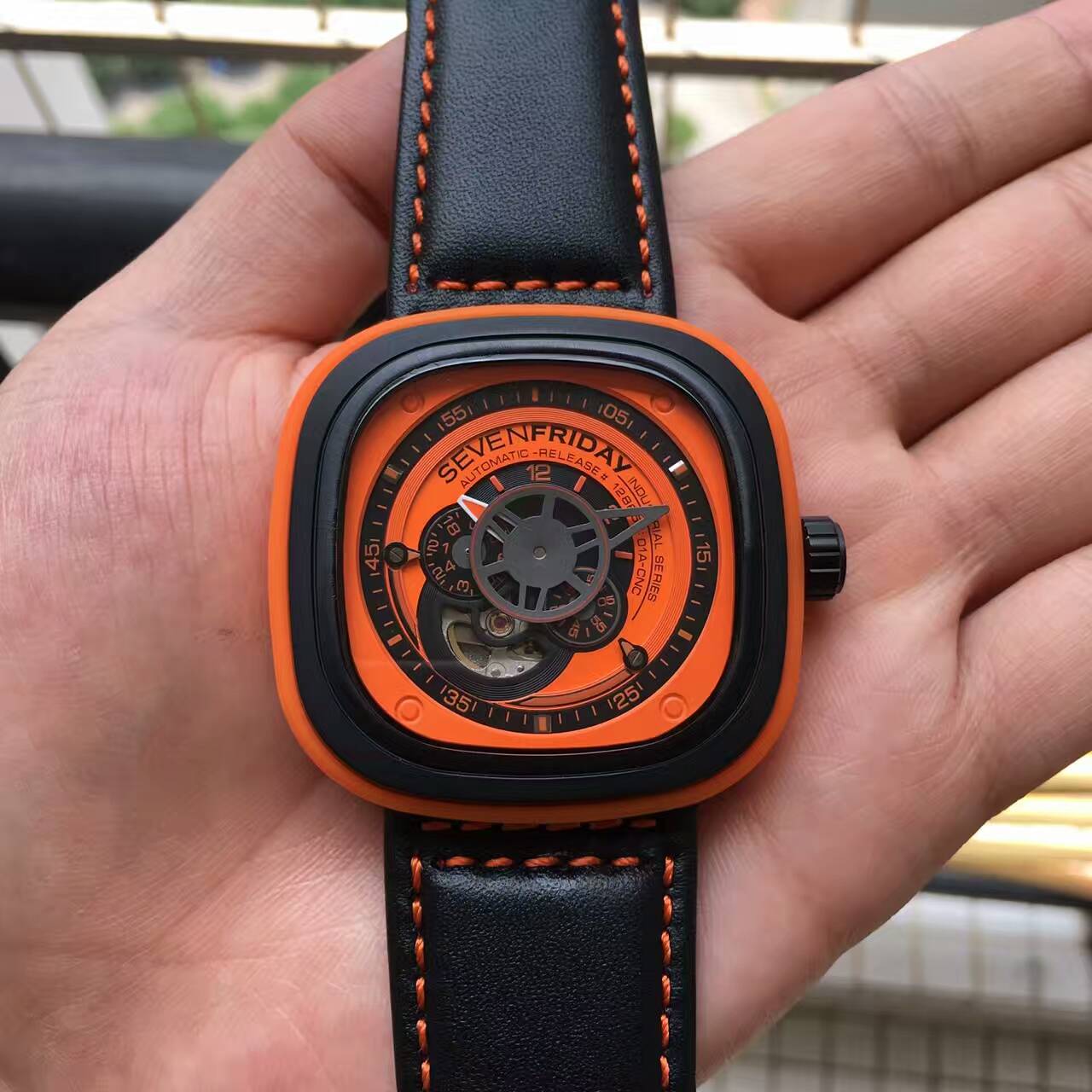 七個星期五 精品彩色系列腕錶 亮橙錶盤 直徑47mm 厚47mm -rhid-117426
