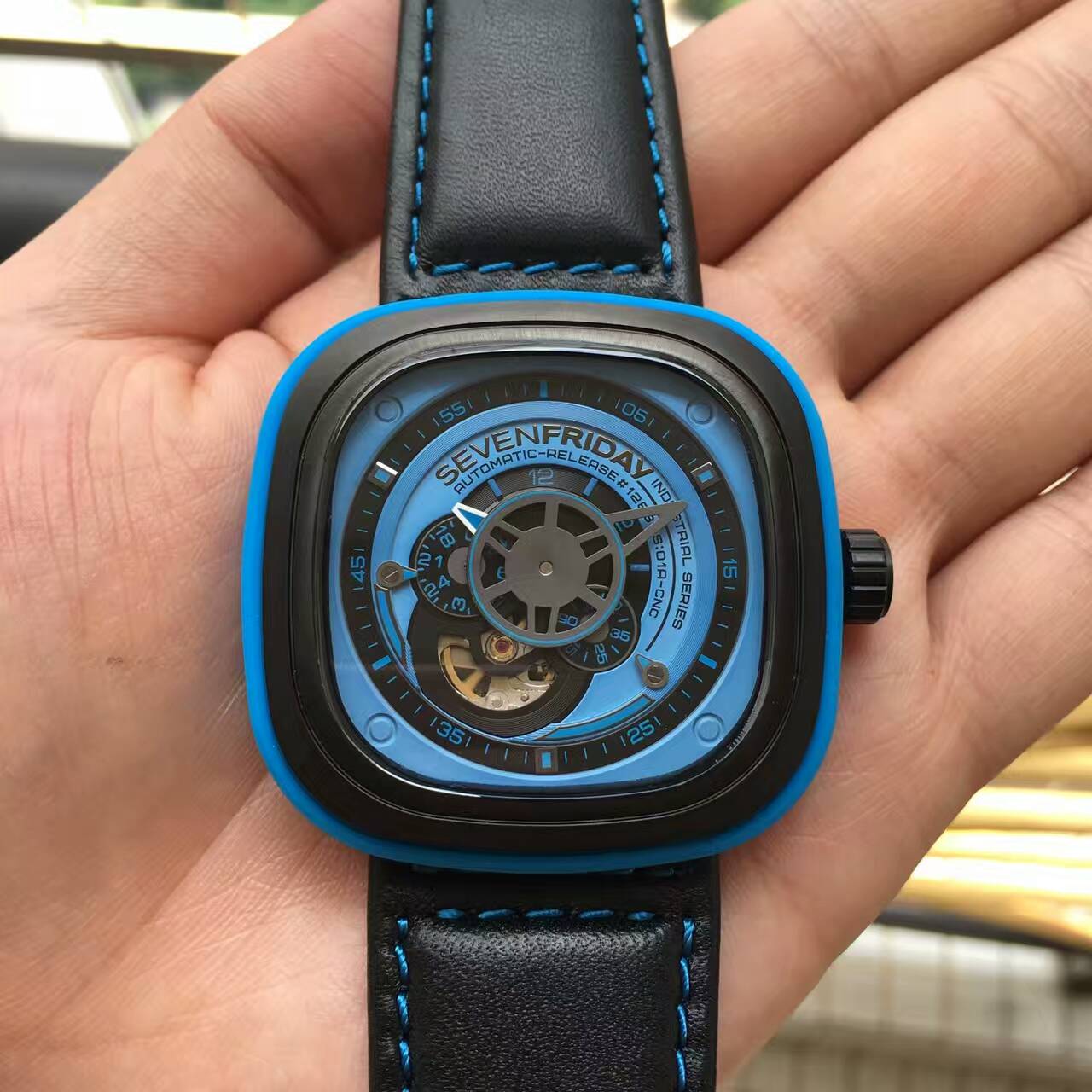 七個星期五 精品彩色系列腕錶 潮藍錶盤 藍寶石鏡面 生活防水-rhid-117427