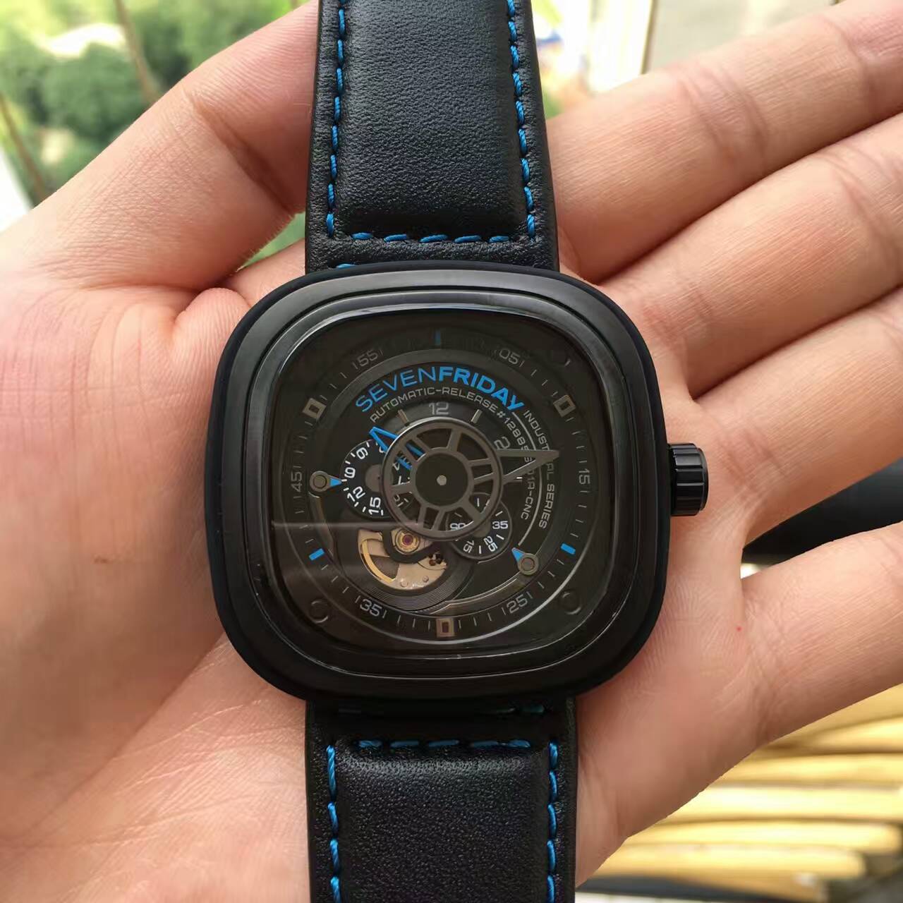 七個星期五 精品彩色系列腕錶 酷藍點綴 西鐵城82s7機芯 生活防水 -rhid-117431