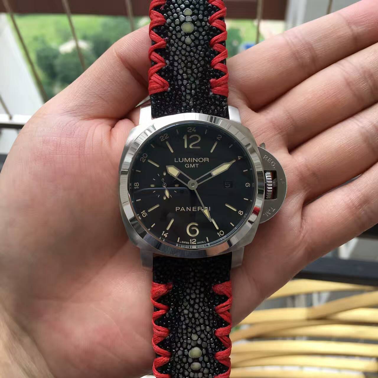 沛納海 魔鬼魚腕錶 反光錶殼 海鷗機芯 寬大指針 生活防水 -rhid-117442