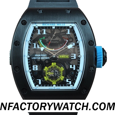 理查德·米勒Richard Mille RM 036 PVD 藍寶石鏡面 瑣螺絲背透背蓋-rhid-117783