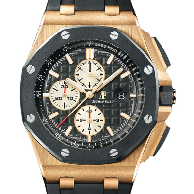 愛彼AP Royal Oak Offshore 皇家橡樹離岸型 26400RO.OO.A002CA.01 316L不鏽鋼錶殼 鍍玫瑰金  陶瓷錶圈-rhid-117627