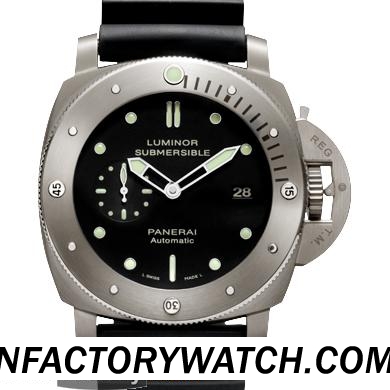 沛納海Panerai LUMINOR SUBMERSIBLE 1950 3 DAYS AUTOMATIC TITANIO Pam00305/Pam305 亞洲ETA-7750-2自動機械機芯改裝 藍寶石水晶無色鍍層 钛金屬錶殼-rhid-117479