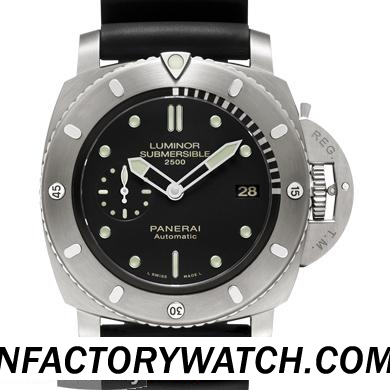 沛納海Panerai TUTTONERO PAM00438 PAM438 亞洲ETA-7750-2自動機械機芯改裝  磨砂钛金屬錶殼 黑色橡膠錶帶-rhid-117478