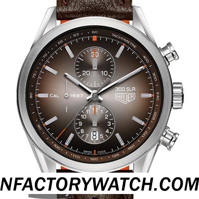 豪雅TAG HEUER Calibre CAR2112.FC6267 316l不鏽鋼殼 拱形藍寶石玻璃與AR塗層  棕色錶盤-rhid-117823