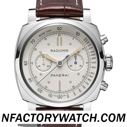 沛納海Panerai RADIOMIR 1940 CHRONOGRAPH PLATINO PAM00518 PAM518 拋光不鏽鋼 防刮藍寶石水晶-rhid-117463