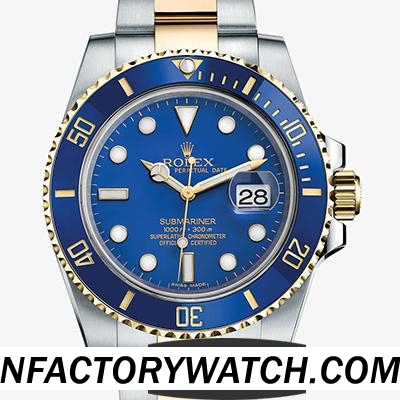 勞力士Rolex SUBMARINER DATE 116613LB 18K黃金包裹的 316F不鏽鋼 蚝式錶殼底蓋-rhid-117680