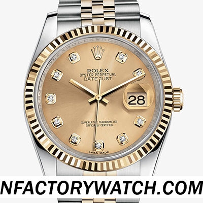 勞力士Rolex 日志型 DATEJUST 116233 香槟色 316F不鏽鋼 藍寶石水晶拱形玻璃-rhid-117679